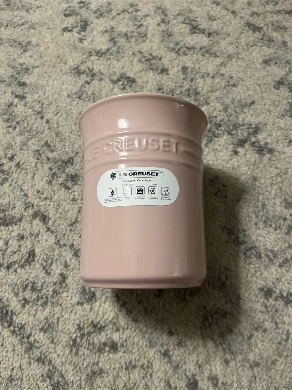 Le Creuset Pink Stoneware Utensil Holder Crock